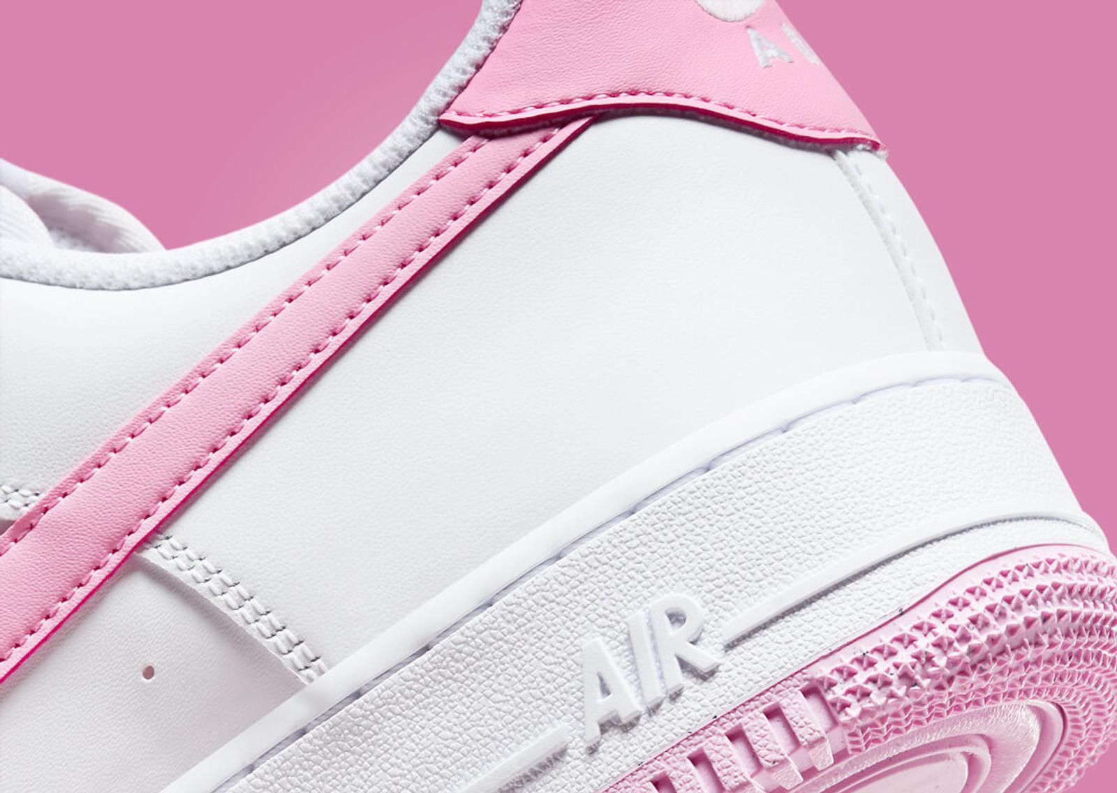 Nike Air Force 1 Low White Pink Rise Heel