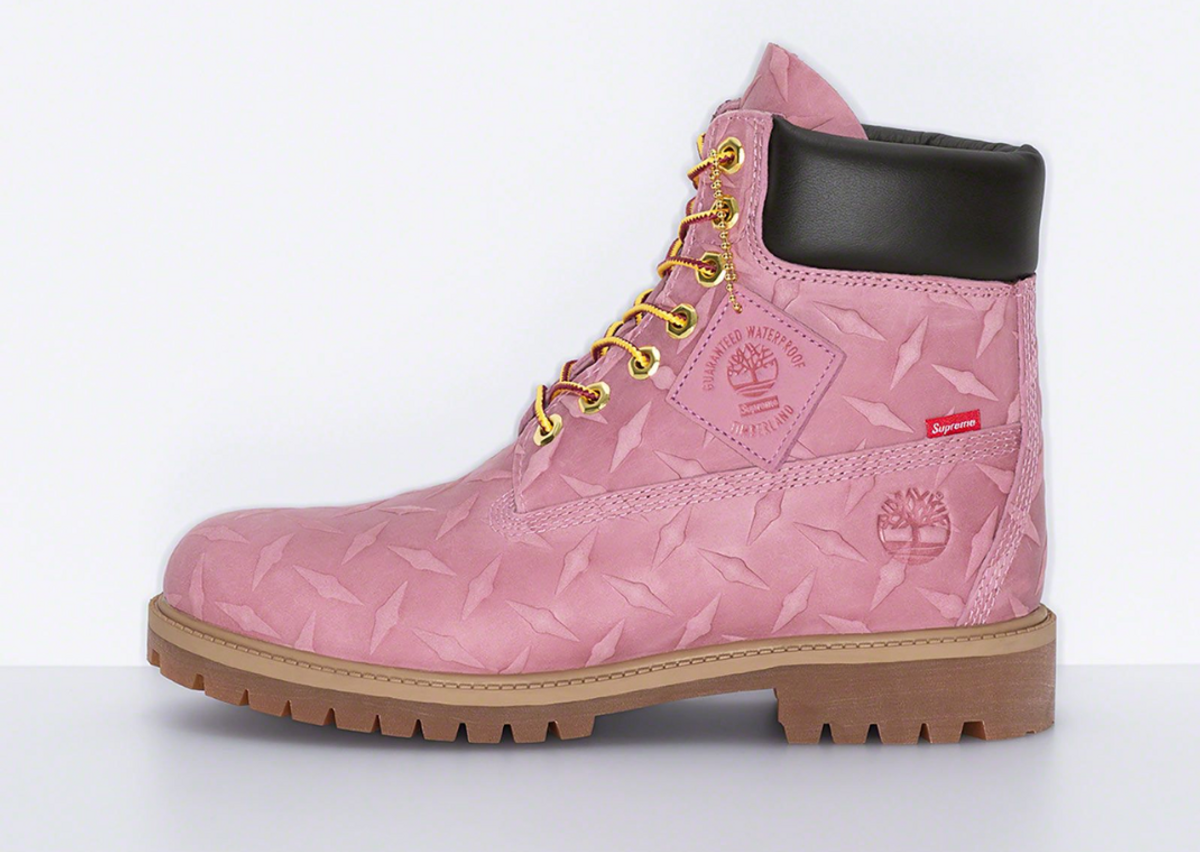 Supreme x Timberland 6" Waterproof Boot Pink Lateral