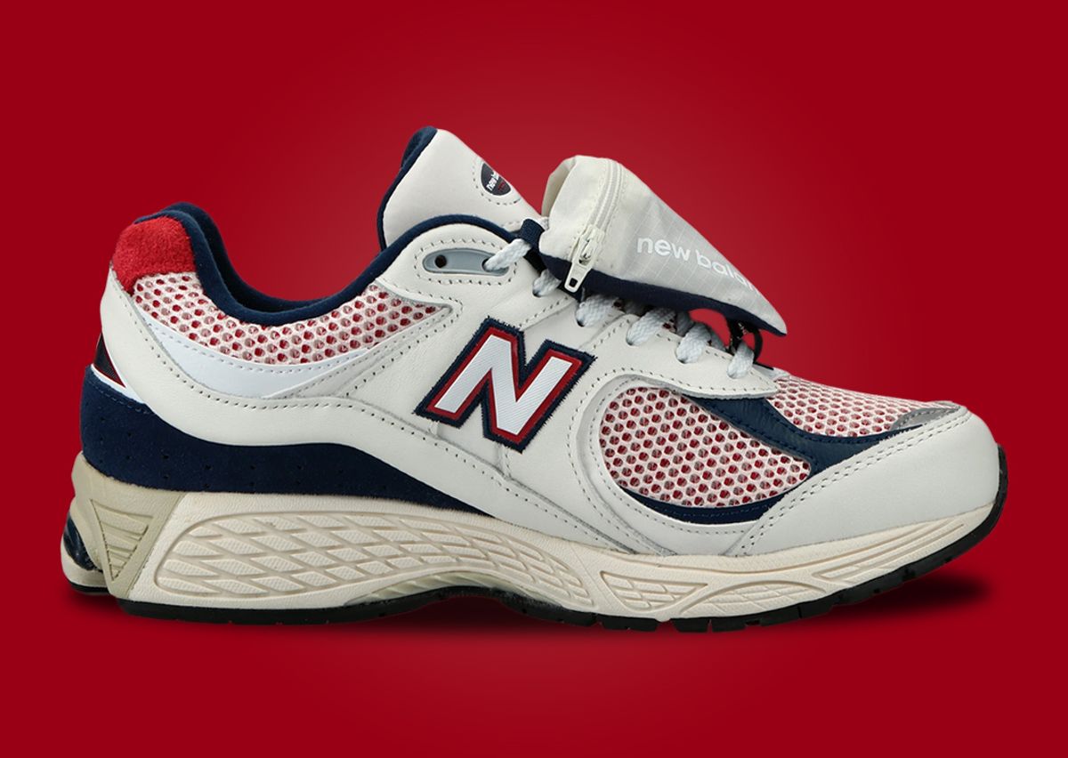 Store Your Secret Stash With The New Balance 2002R White Red Navy