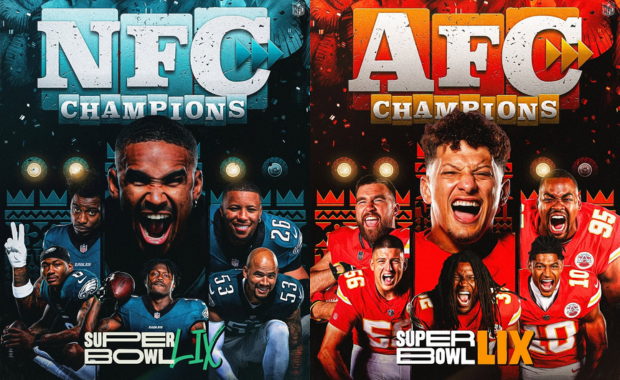Kansas City Chiefs and Philadelphia Eagles Super Bowl 59 Gear is