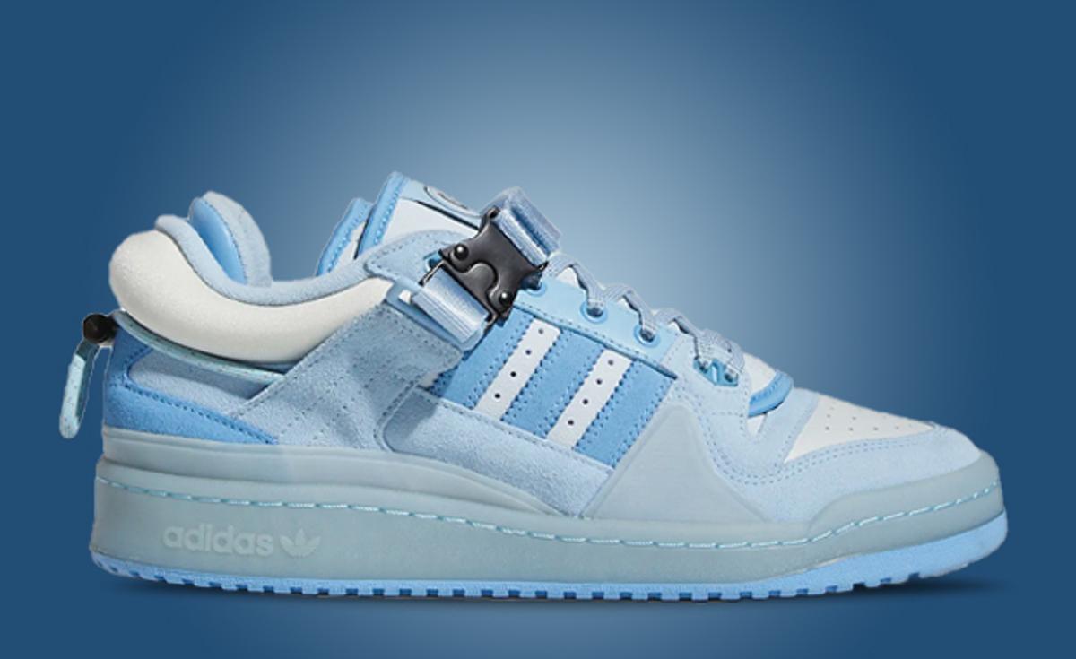 Bad Bunny Returns With A Pastel Blue adidas Forum Buckle Low