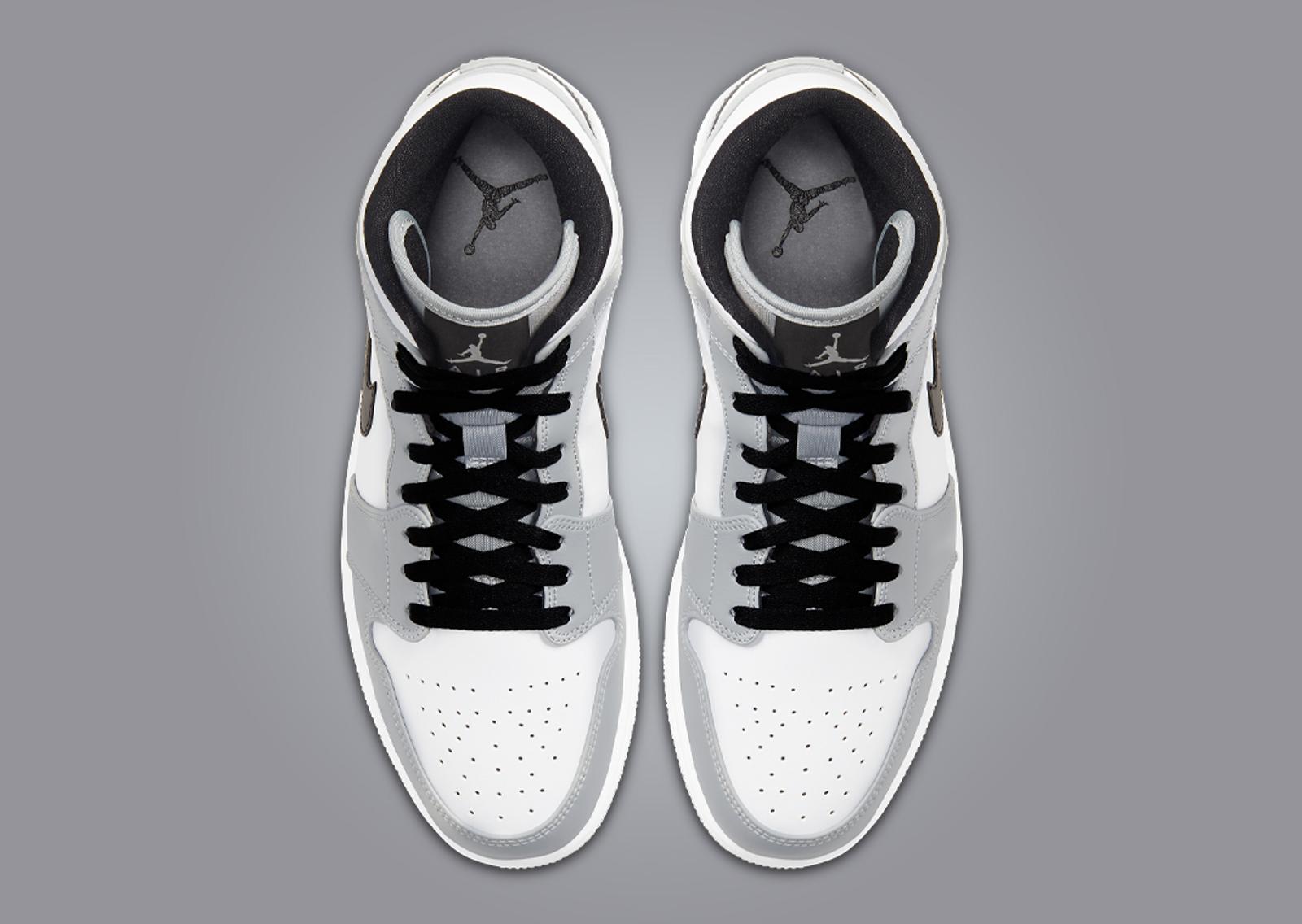 Air Jordan 1 Mid Light Smoke Grey Top