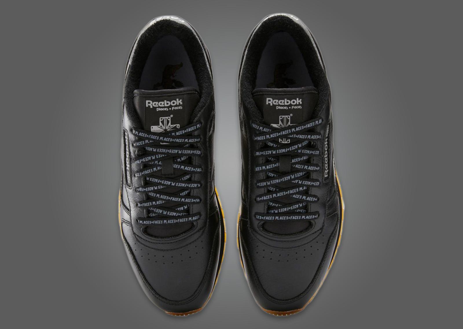 Places+Faces x Reebok Classic Leather Black Top