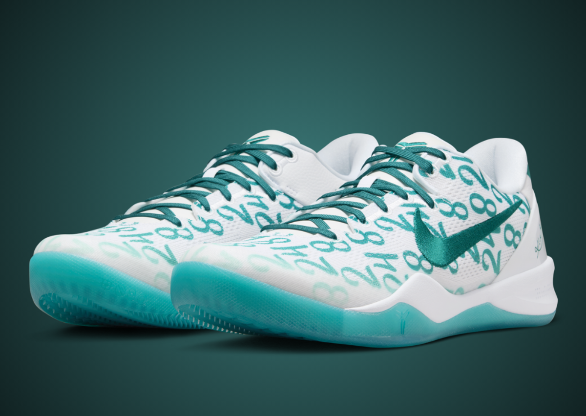 Nike Kobe 8 White Radiant Emerald Angle