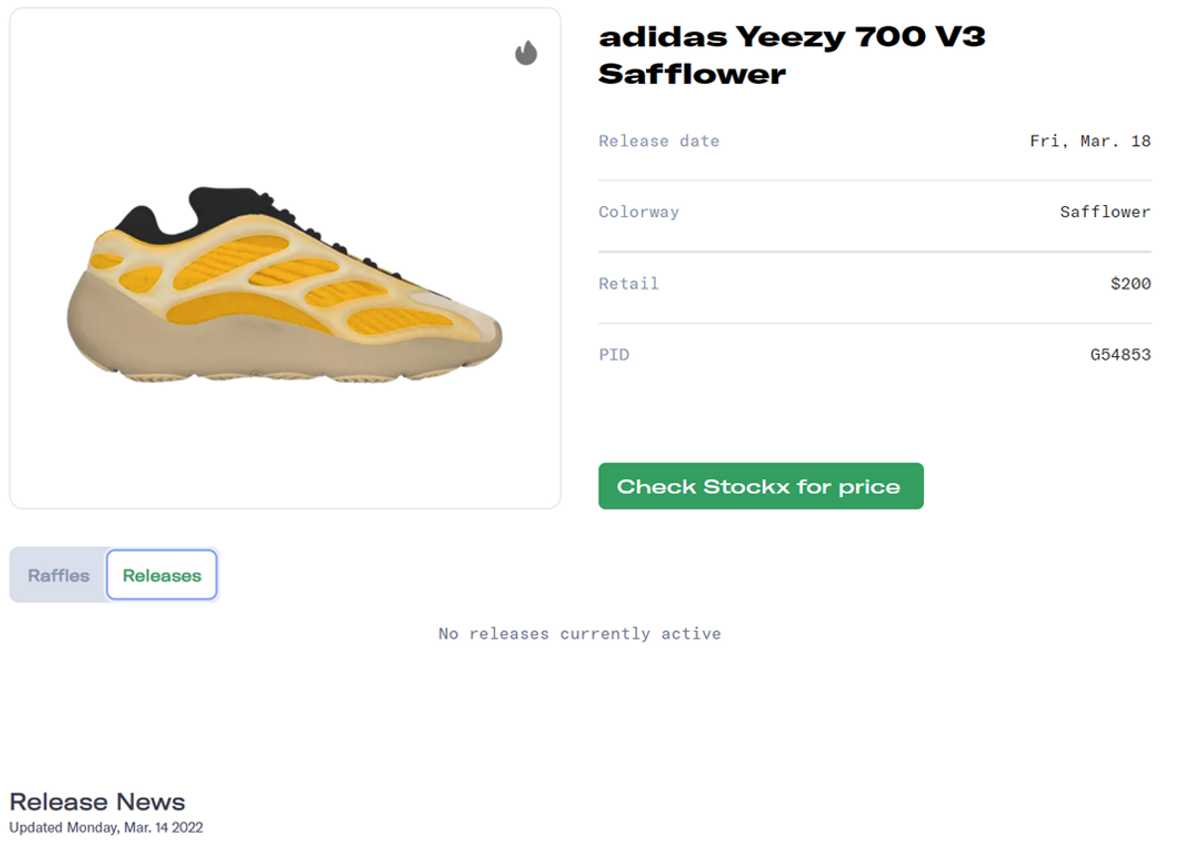 adidas Yeezy 700 V3 Mono Safflower Release Guide
