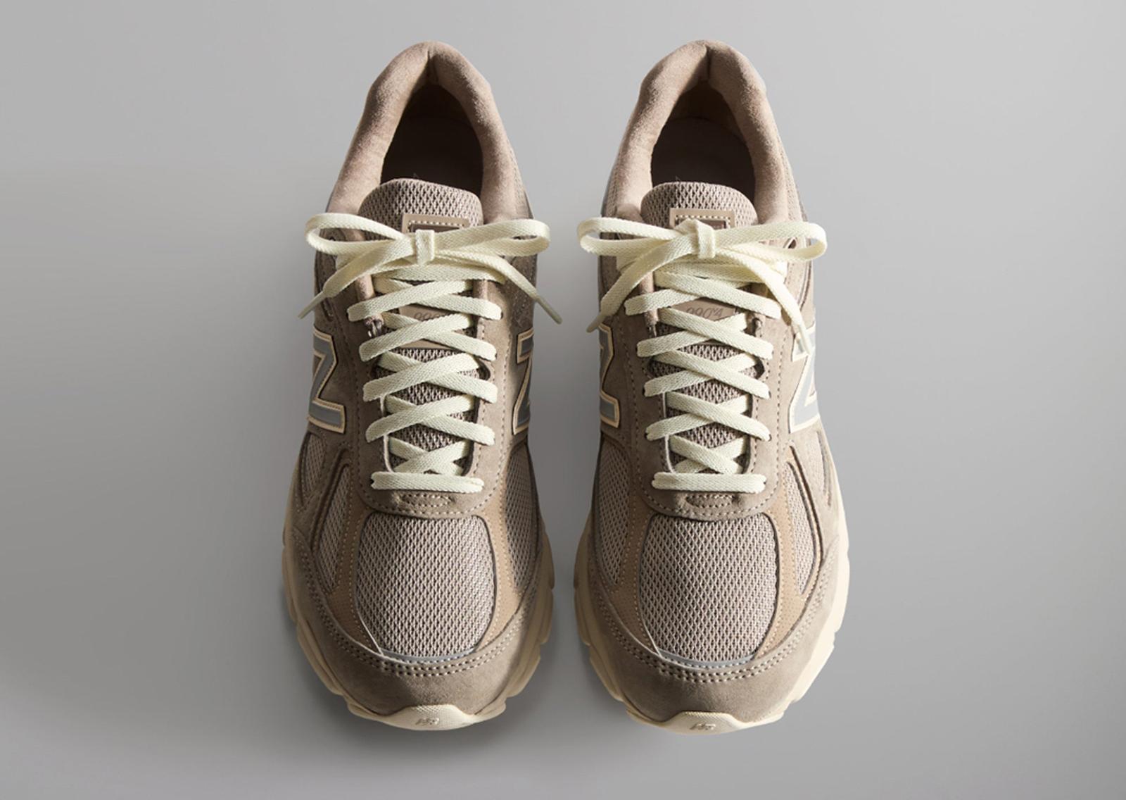 Kith x New Balance 990v4 Made in USA Moonrock Front