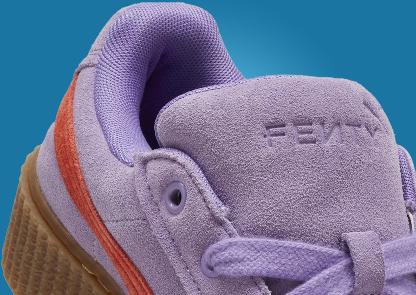 Fenty x Puma Creeper Phatty Lavender Alert Tongue Detail