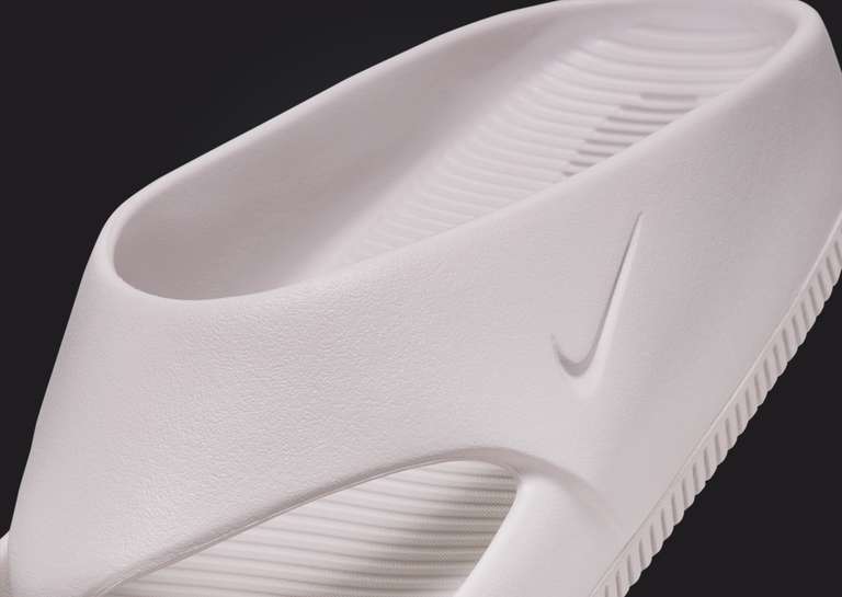 Nike Calm Flip Flop Platinum Violet Midfoot Detail