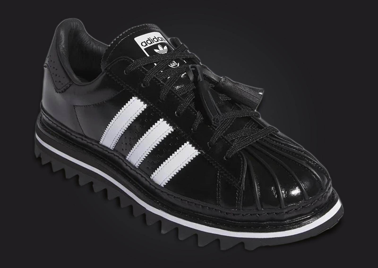 CLOT x adidas Superstar Black White Angle