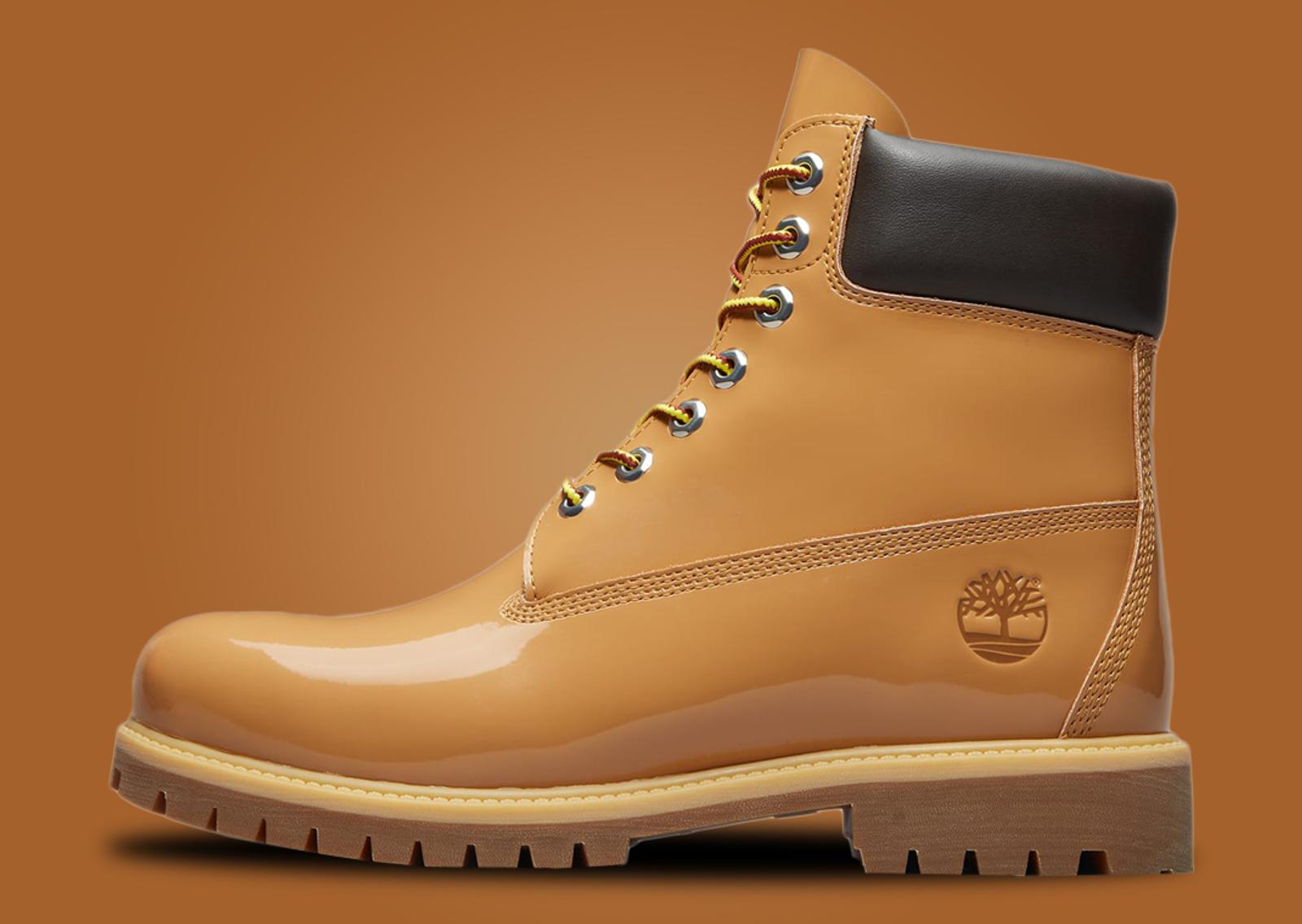 Veneda Carter x Timberland 6” Lace Waterproof Boot Wheat Patent (W) Lateral