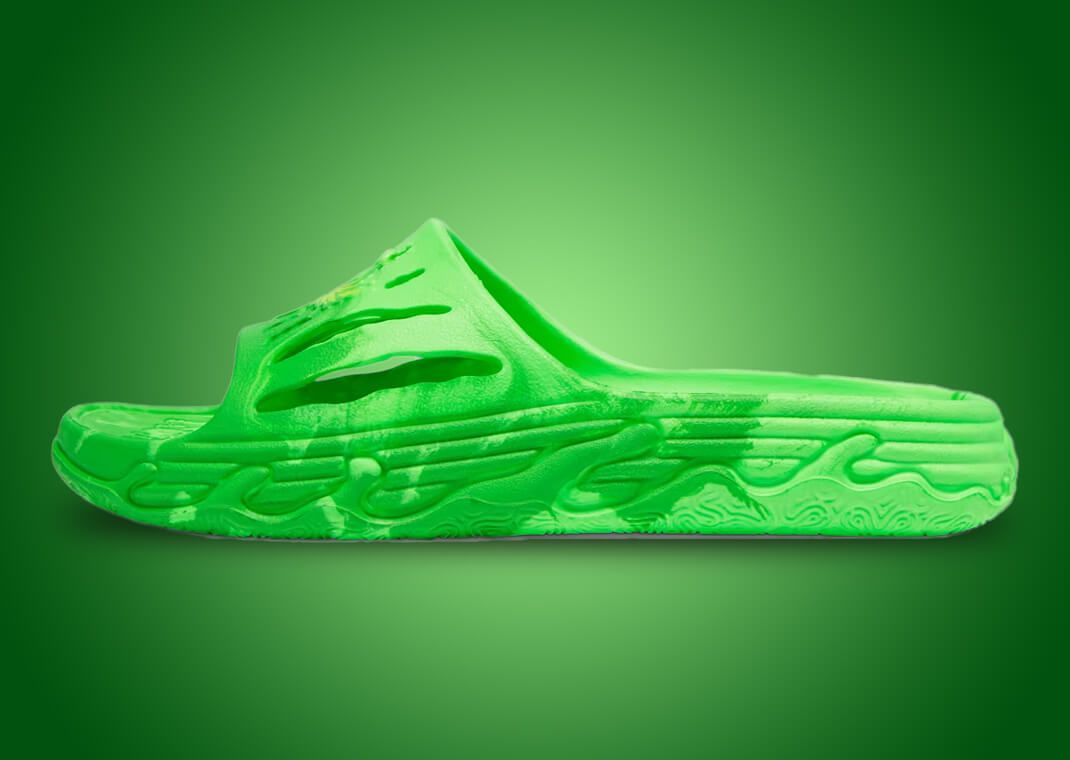 Neon green puma on sale slides