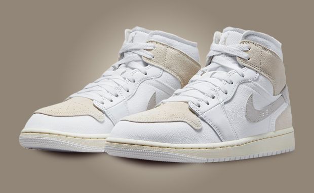 Air Jordan 1 Mid SE Craft White Light Orewood Brown - DM9652-120