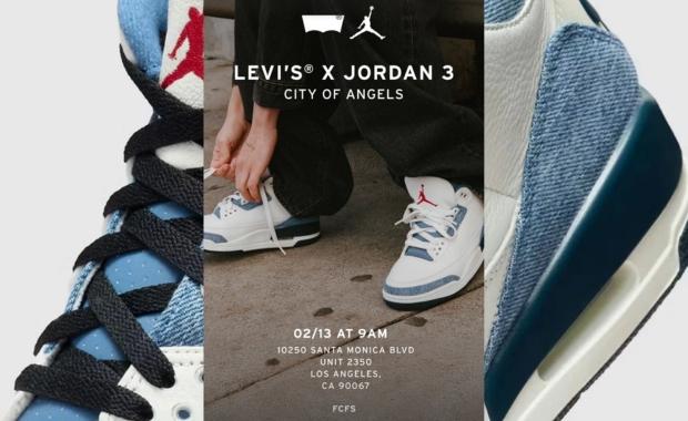 Levi's x Air Jordan 3 City of Angels FCFS Drop in LA