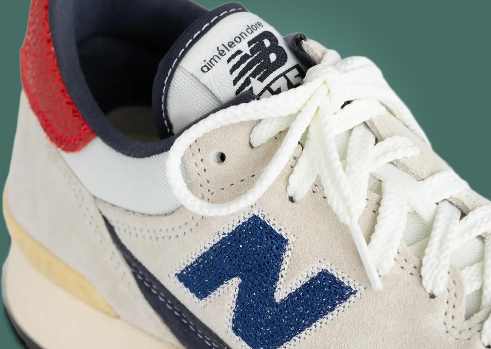 Aime Leon Dore x New Balance 475 White Red Navy Detail