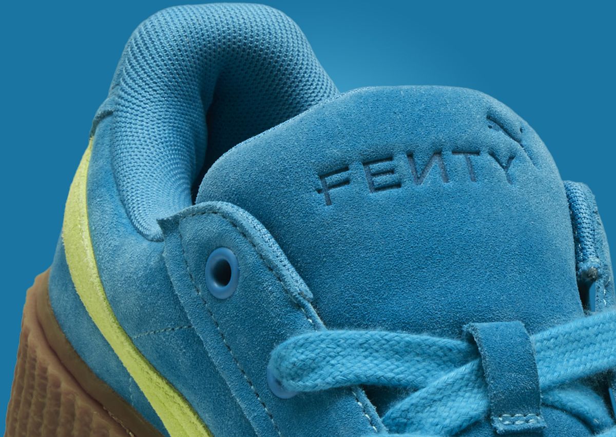 Fenty x Puma Creeper Phatty Speed Blue Tongue Detail