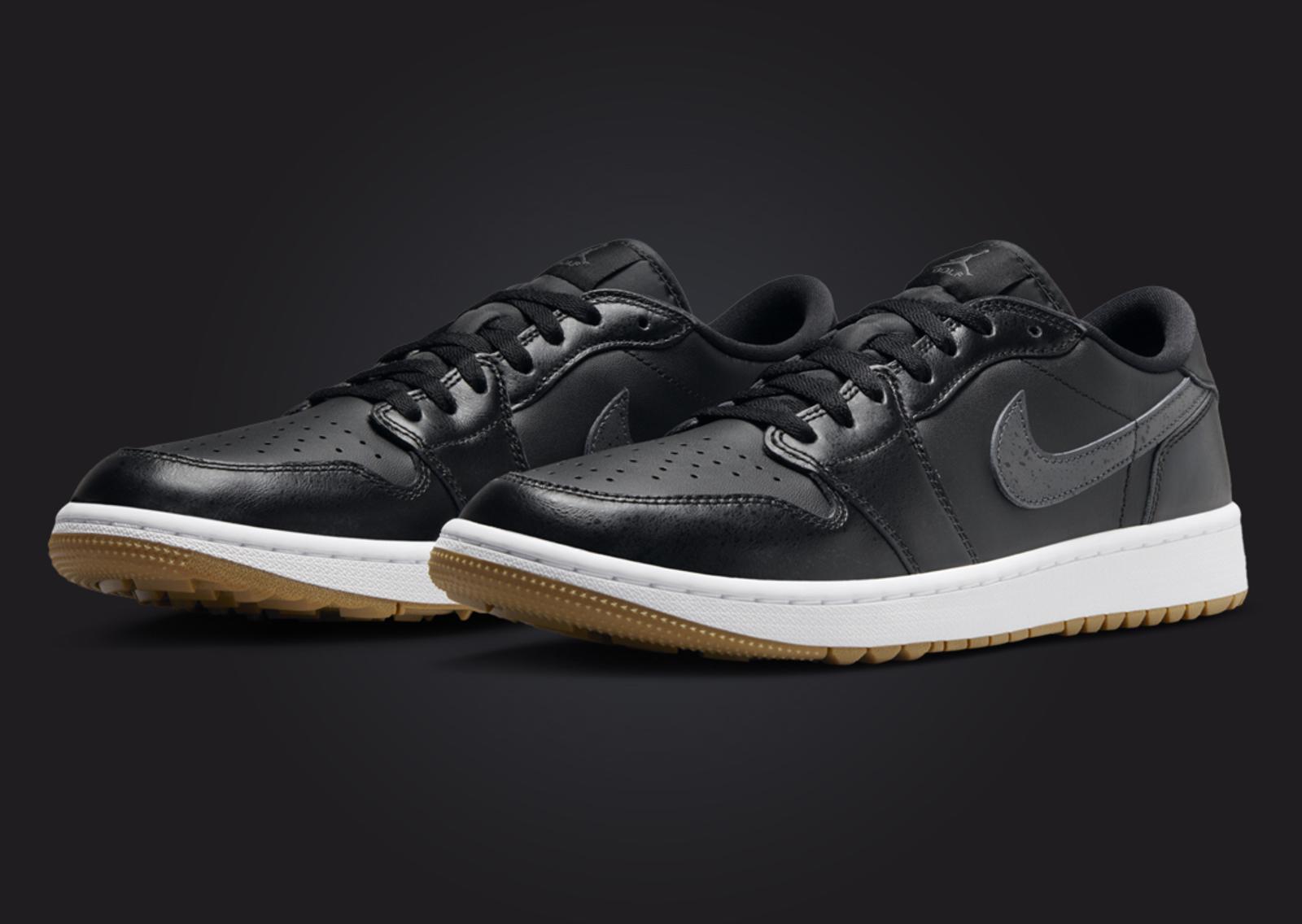 Air Jordan 1 Low Golf Black Gum Angle