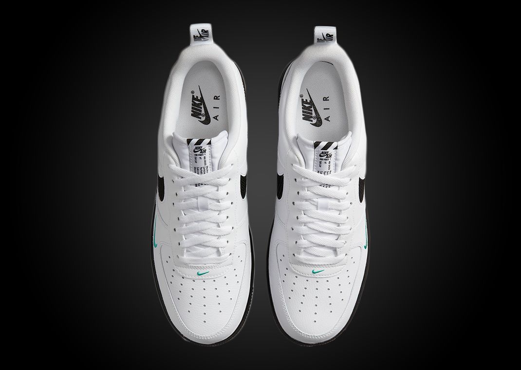 Nike Air Force 1 '07 LV8 Shoes Carbon Fiber White Black Teal DR0155-100  Men's in 2023