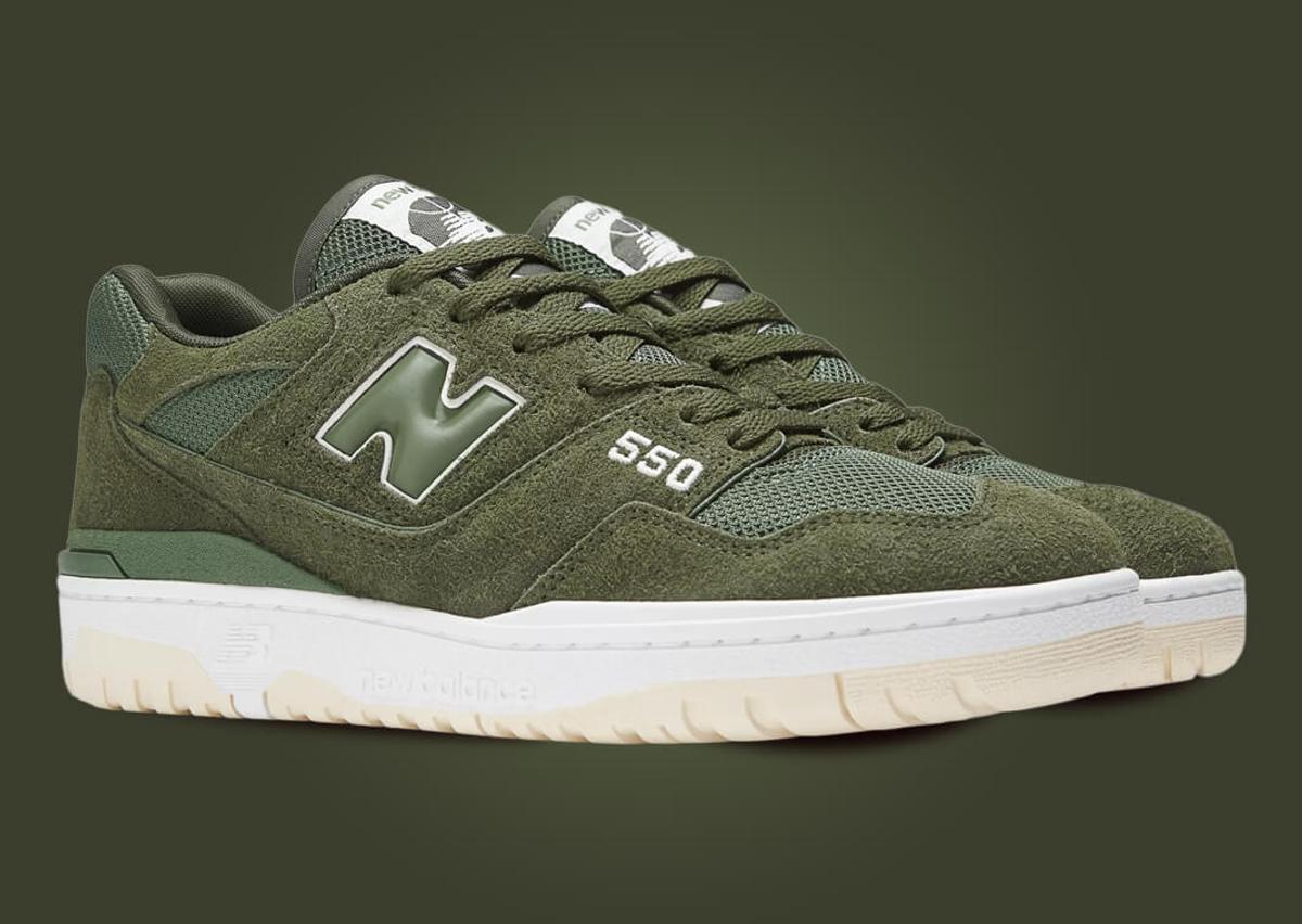 New Balance 550 Suede Olive