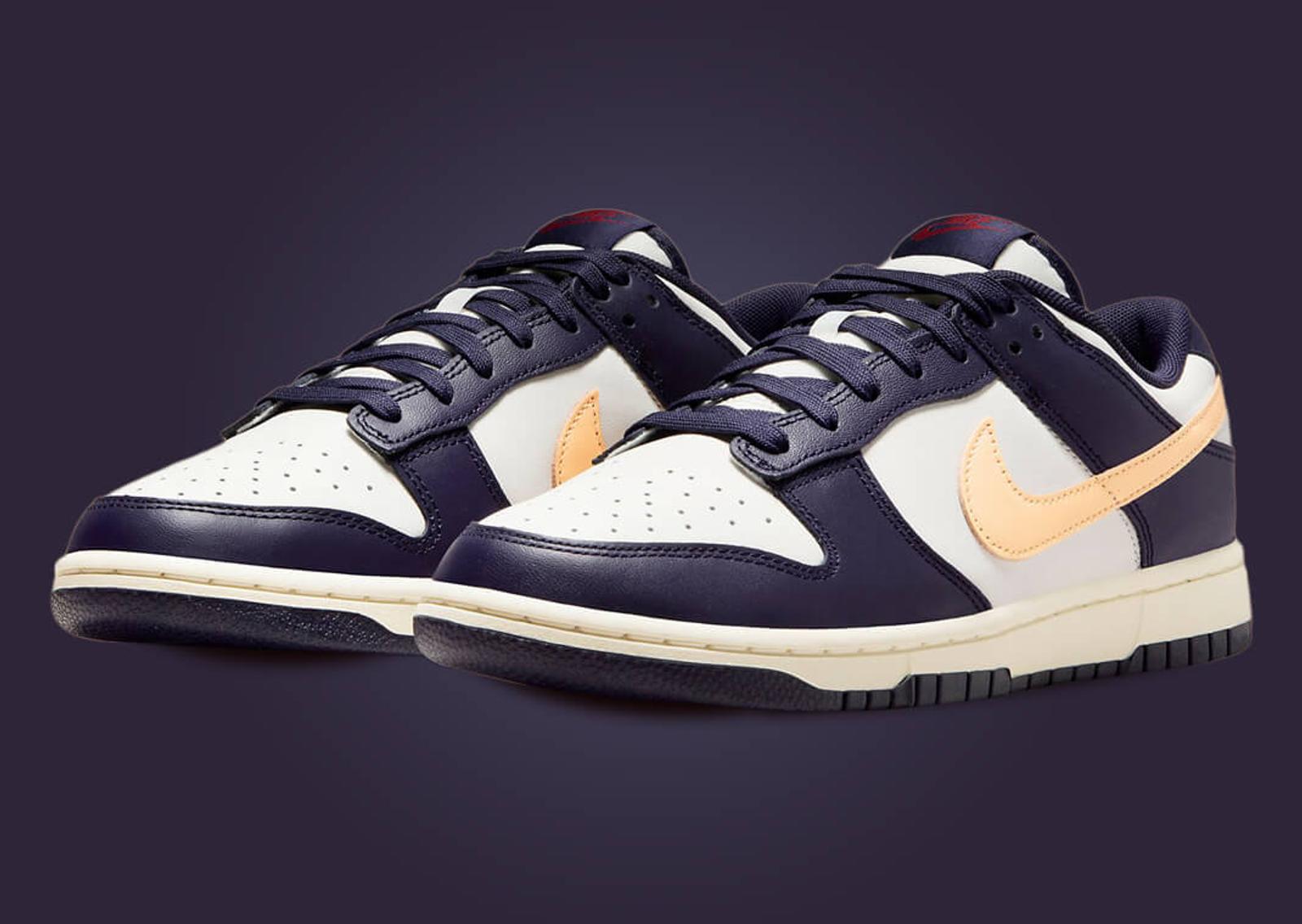 Nike Dunk Low Midnight Navy Pale Vanilla Angle