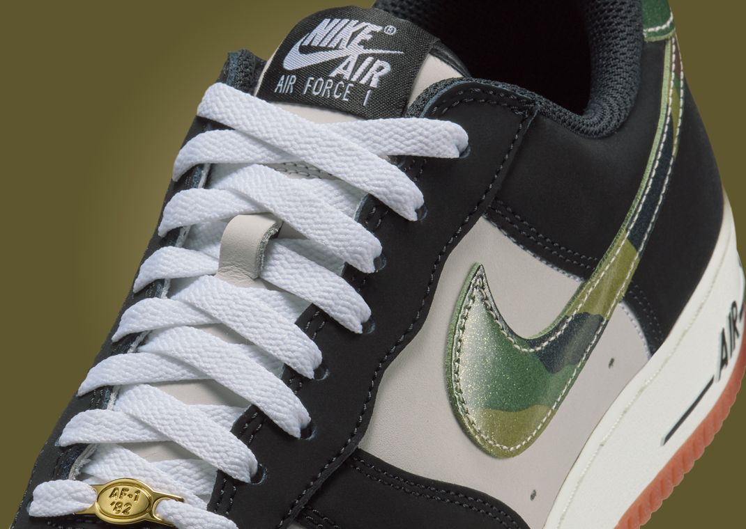 The Nike Air Force 1 Low Black Patent Camo Swoosh Releases  display picture 3