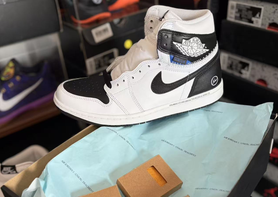The fragment design x Union LA x Air Jordan 1 High White Black is
