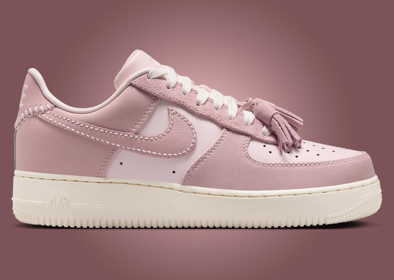 Nike Air Force 1 Low Pink Tassel Lateral