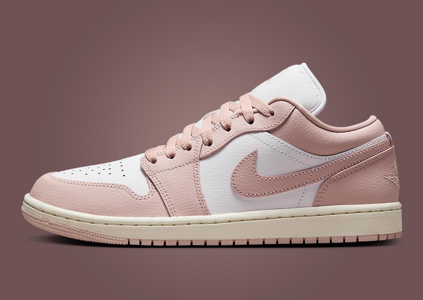 Air Jordan 1 Low White Pink Oxford (W) Lateral Left