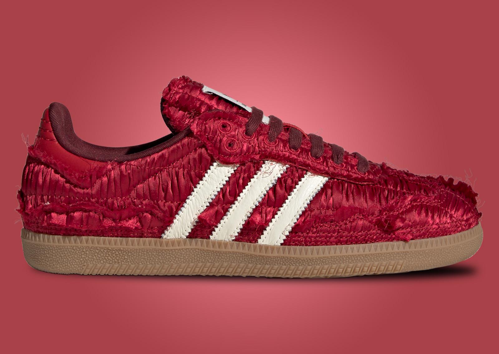 Caroline Hu x adidas Samba OG Satin Power Red (W) Lateral