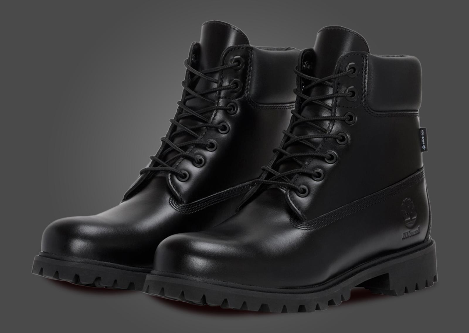 JJJJound x Timberland 6-Inch Boot GTX Triple Black Angle