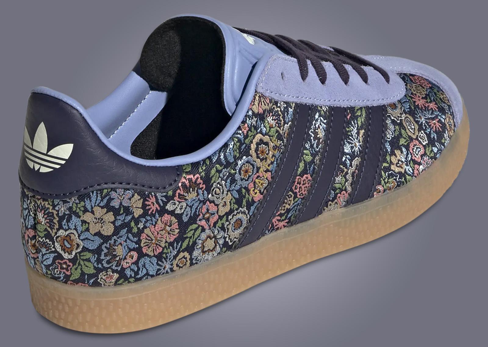 Liberty of London x adidas Gazelle (GS) Heel Angle