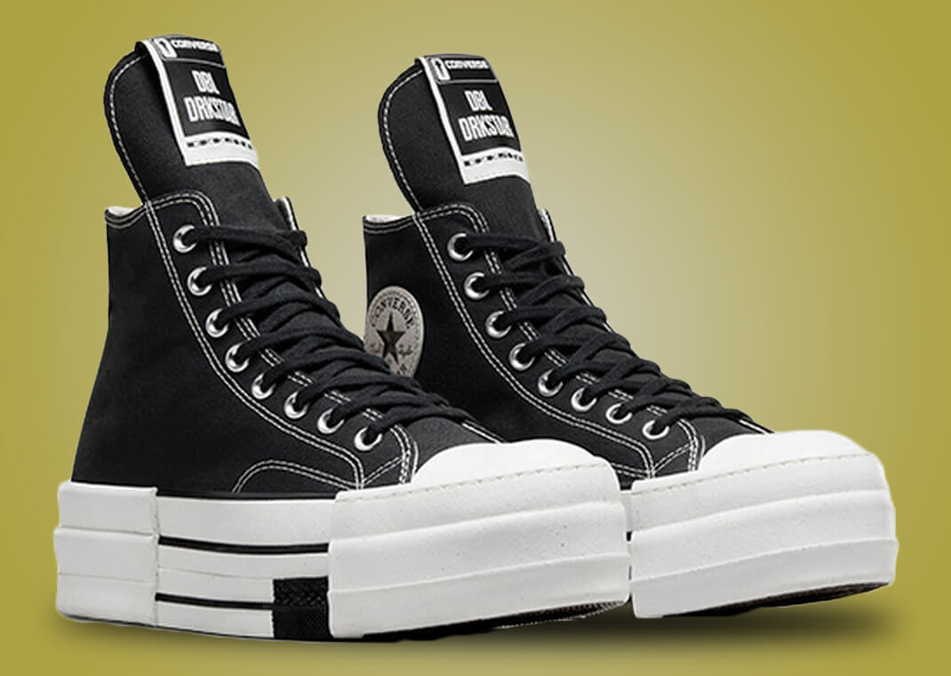 The Rick Owens x Converse DRKSHDW DBL DRKSTAR Pack Releases