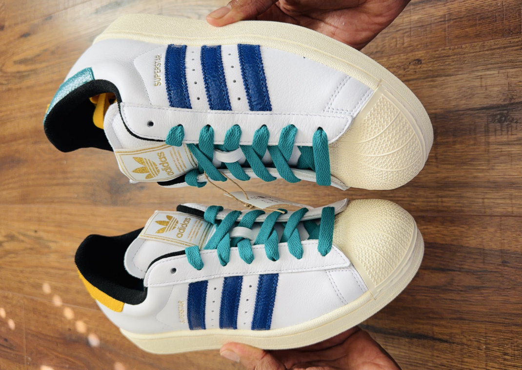 adidas gazelle silver green womens Superstar '82 in Indigo Denim – SVRN main image 0
