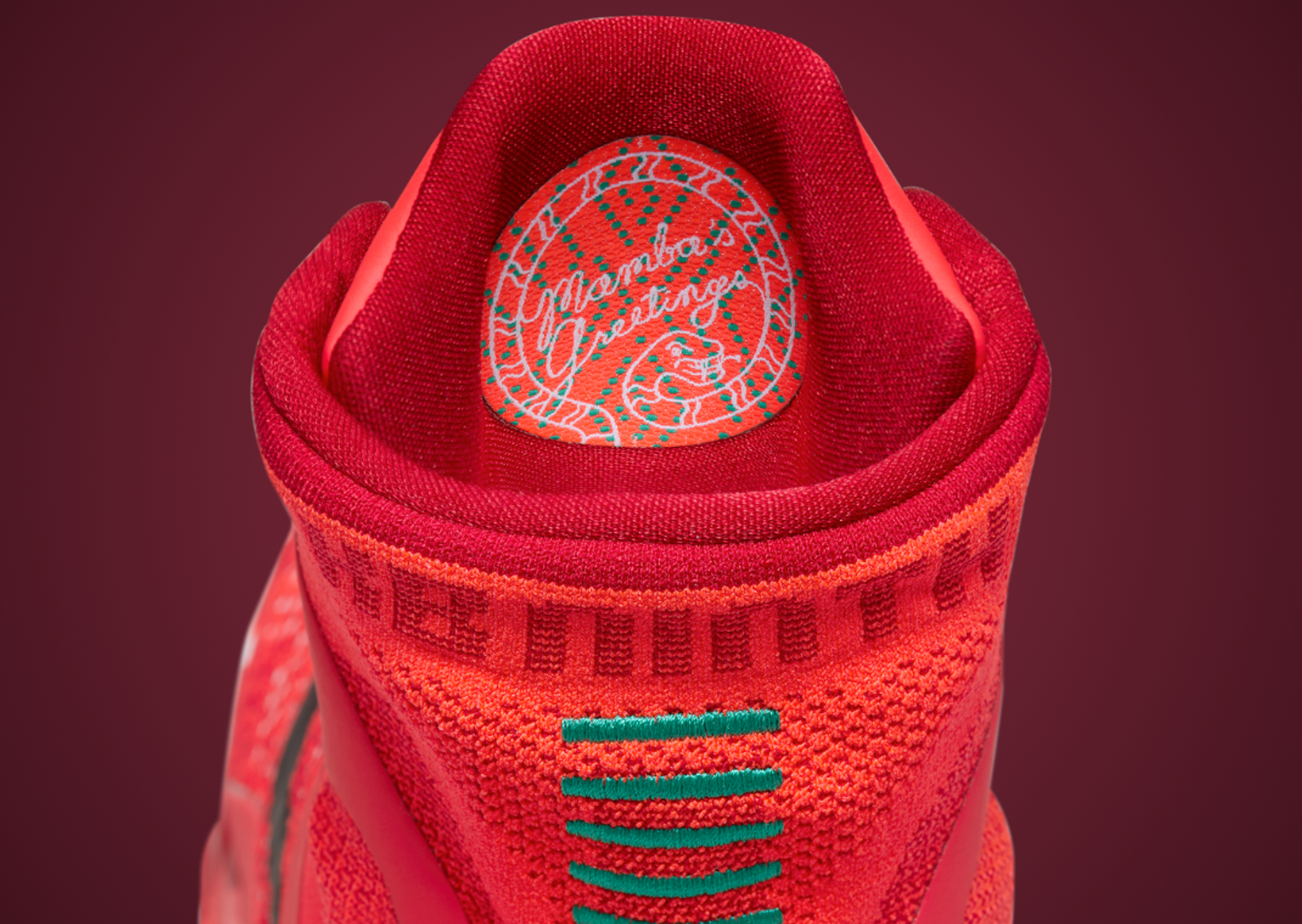 Nike Kobe 9 Elite High Protro Christmas Tongue Detail