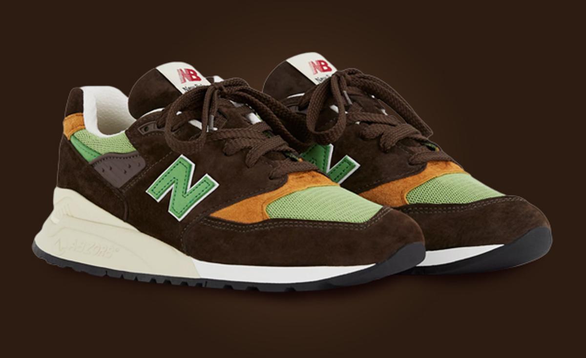 The New Balance 998 Made in USA Brown Green Releases December 2023