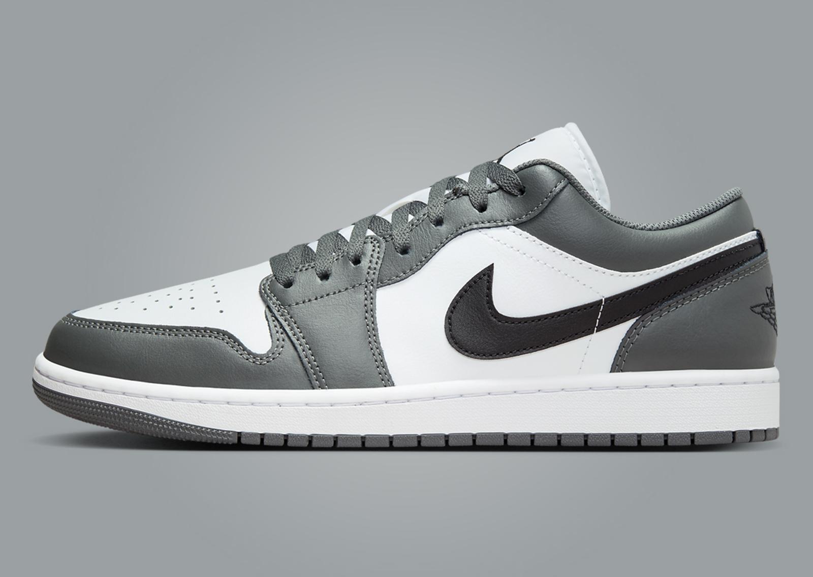 Air Jordan 1 Low Iron Grey Lateral Left