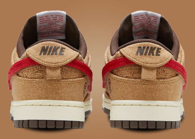 CLOT x Nike Dunk Low SP Flax Lateral Heel