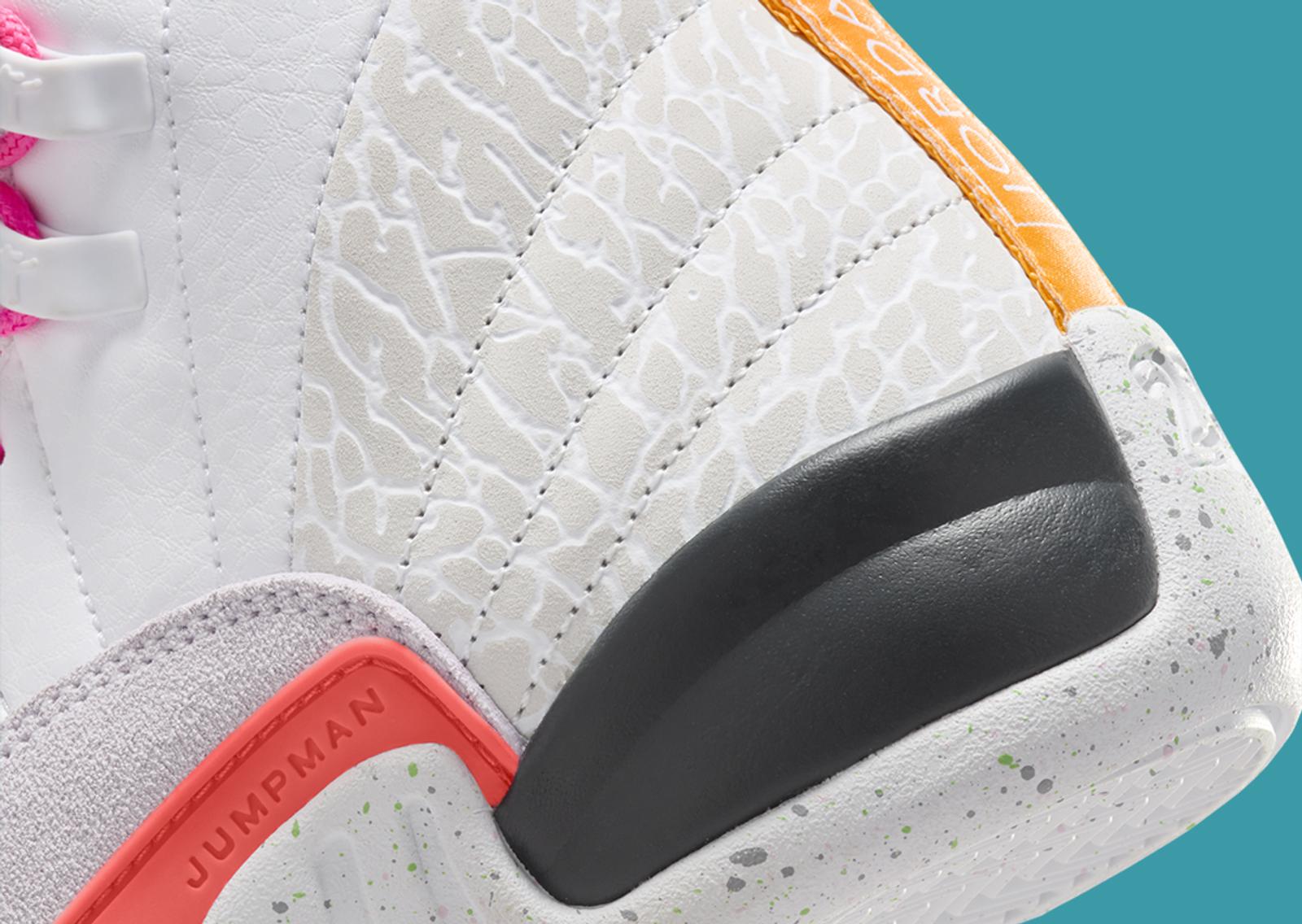 Air Jordan 12 Retro White Vapor Green (GS) Heel Detail