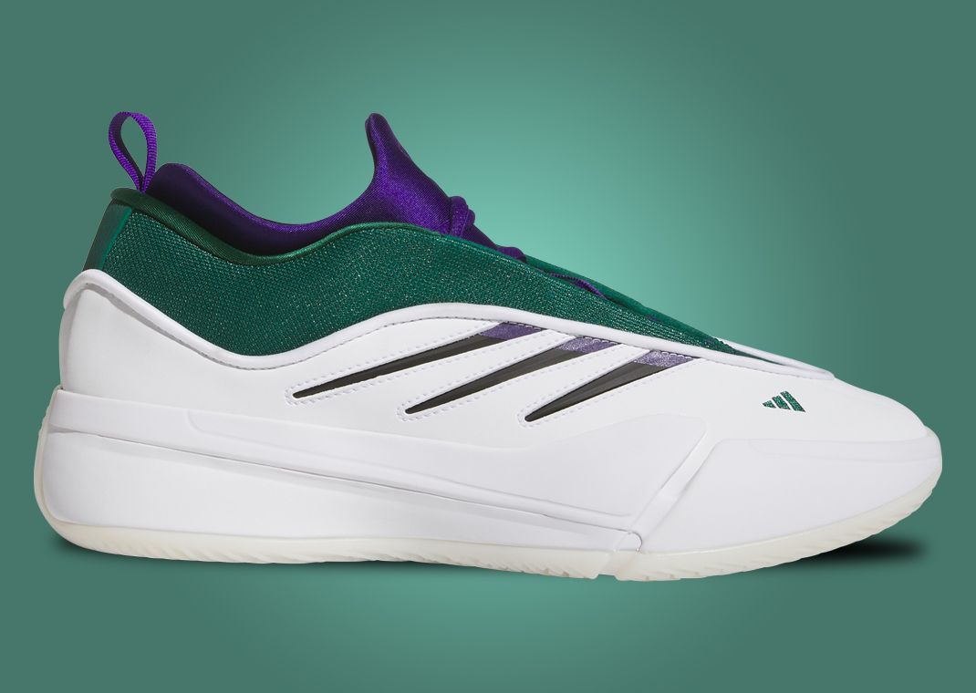  DAME バスケットシューズ ホワイト/グリーン/パープル The adidas Dame 9 Bucks Releases October 2025
