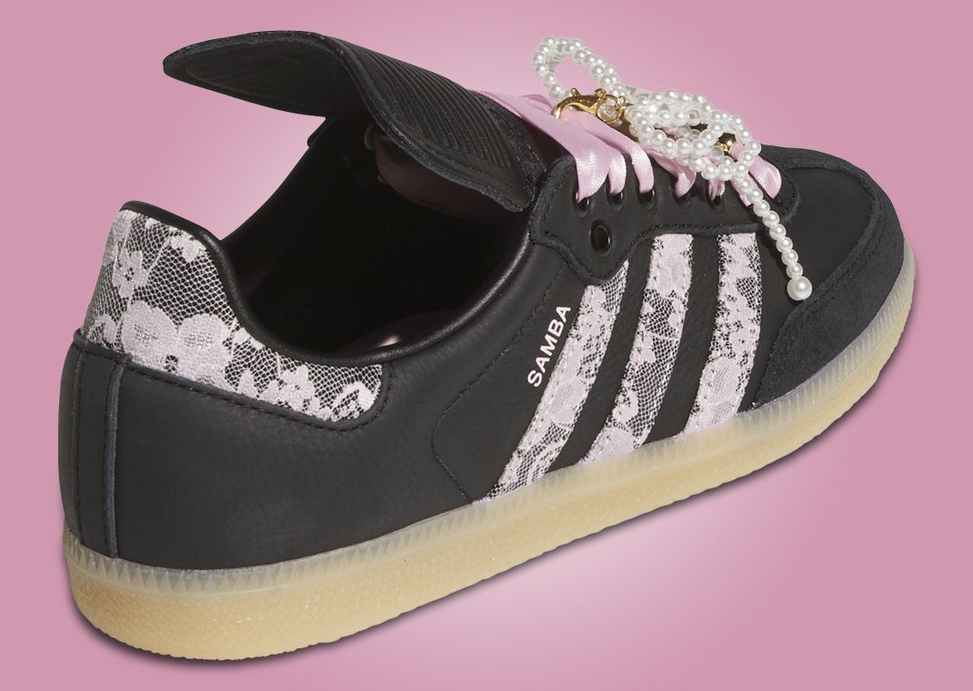 adidas gazelle silver green womens adidas Samba OG Black Pink Ribbon Laces (W)