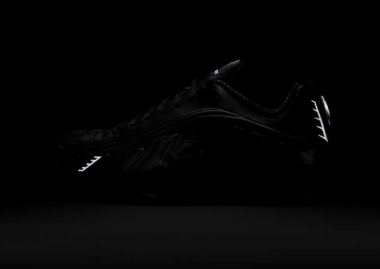 Nike Shox R4 Triple Black (W) 3M Lateral