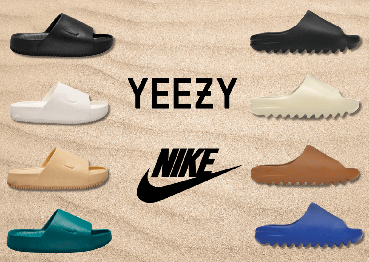 Adidas and nike slides best sale