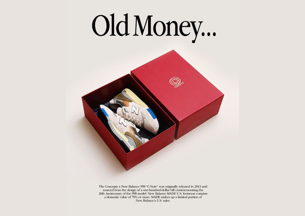 洋書 NEW RULES The Concepts x New Balance 998 Made in USA C-Note Releases