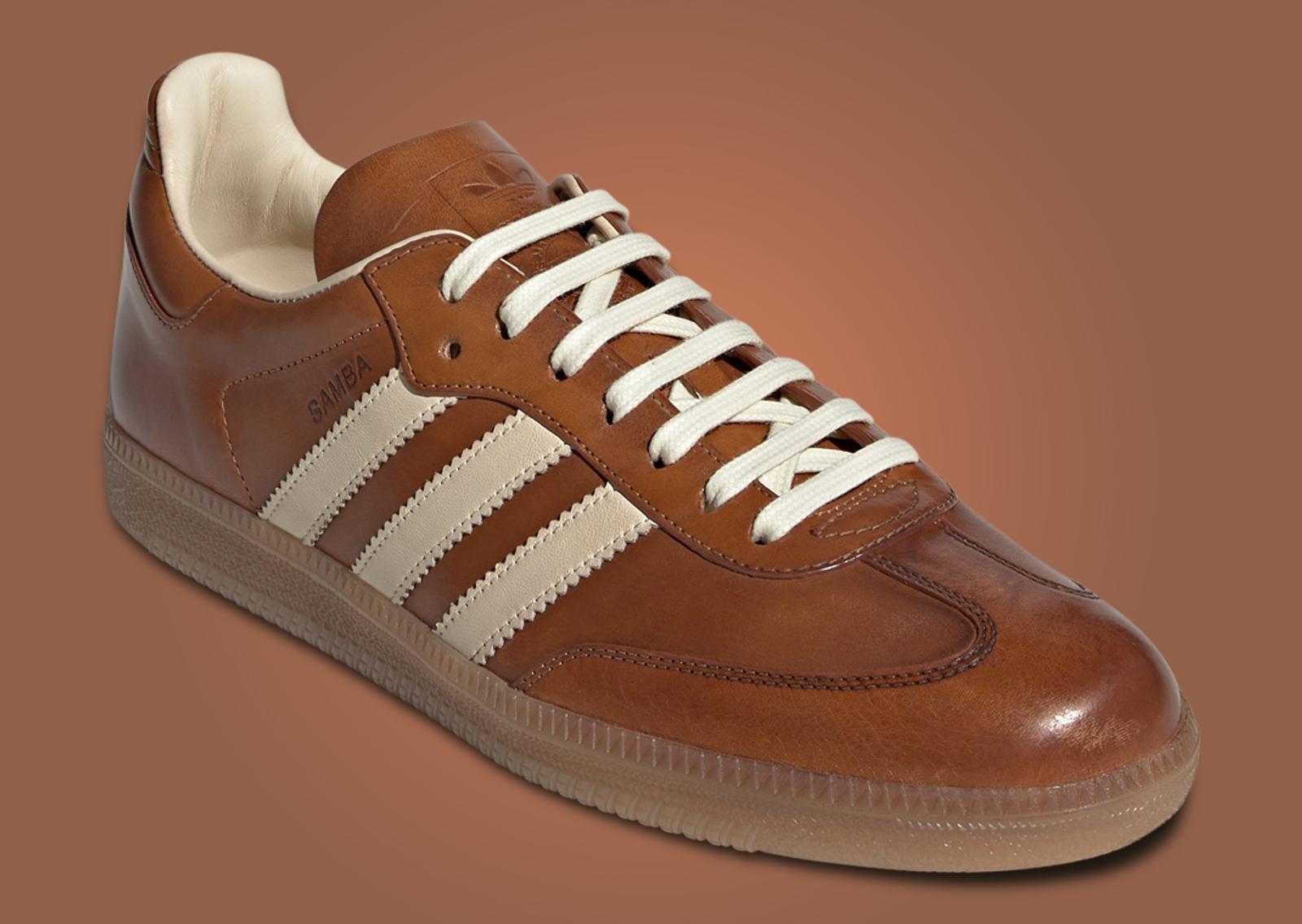 adidas Samba OG Made in Italy Vachetta Tan Angle