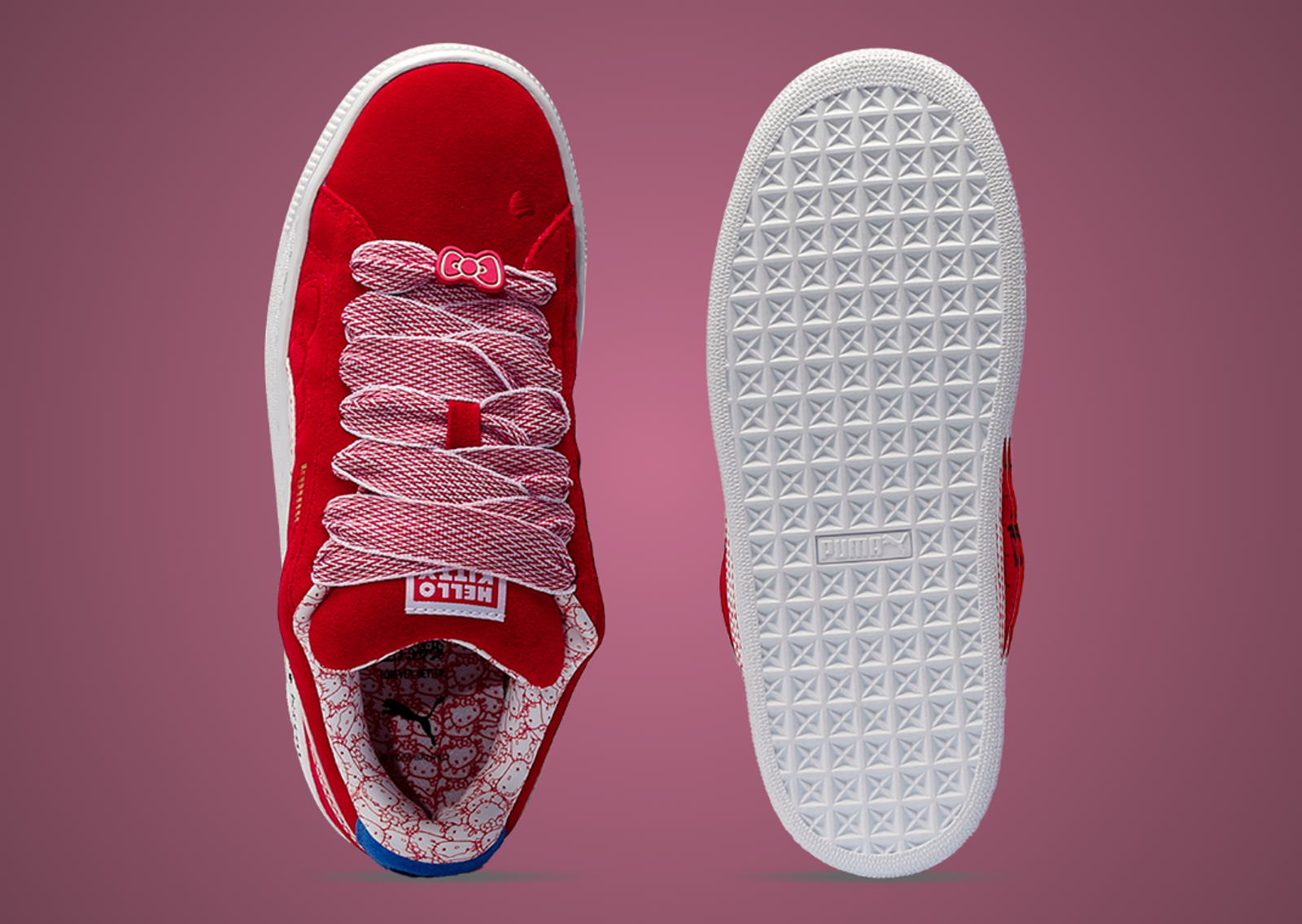 Hello Kitty x Puma Suede XL Red Bow (W) Top and Outsole