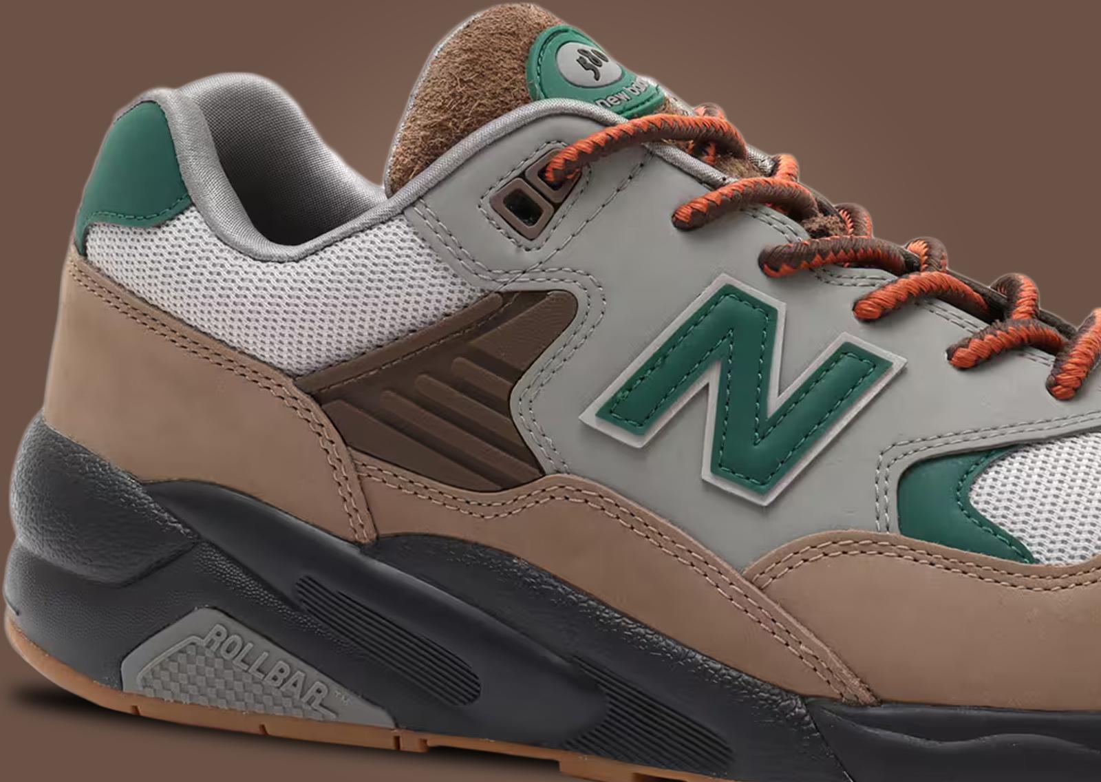 atmos Tokyo x New Balance 580 Wood Escape Midfoot Detail