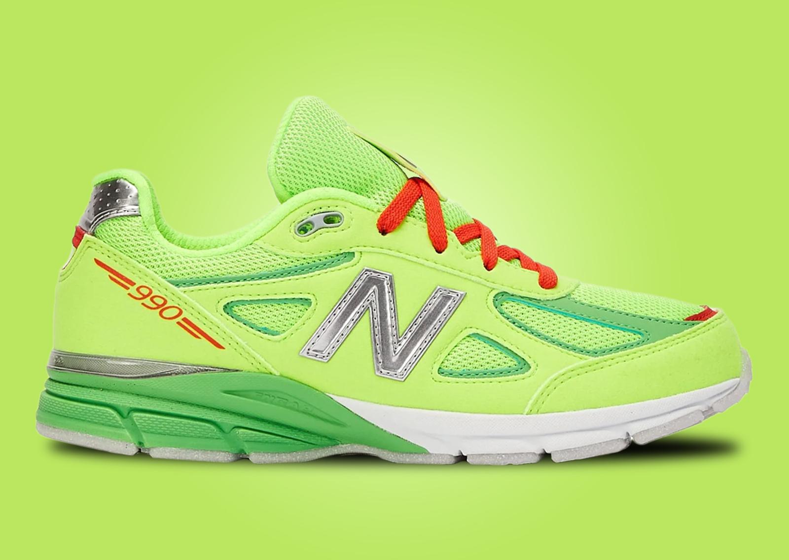 DTLR Exclusive New Balance 990v4 Mistletoe (GS) Lateral