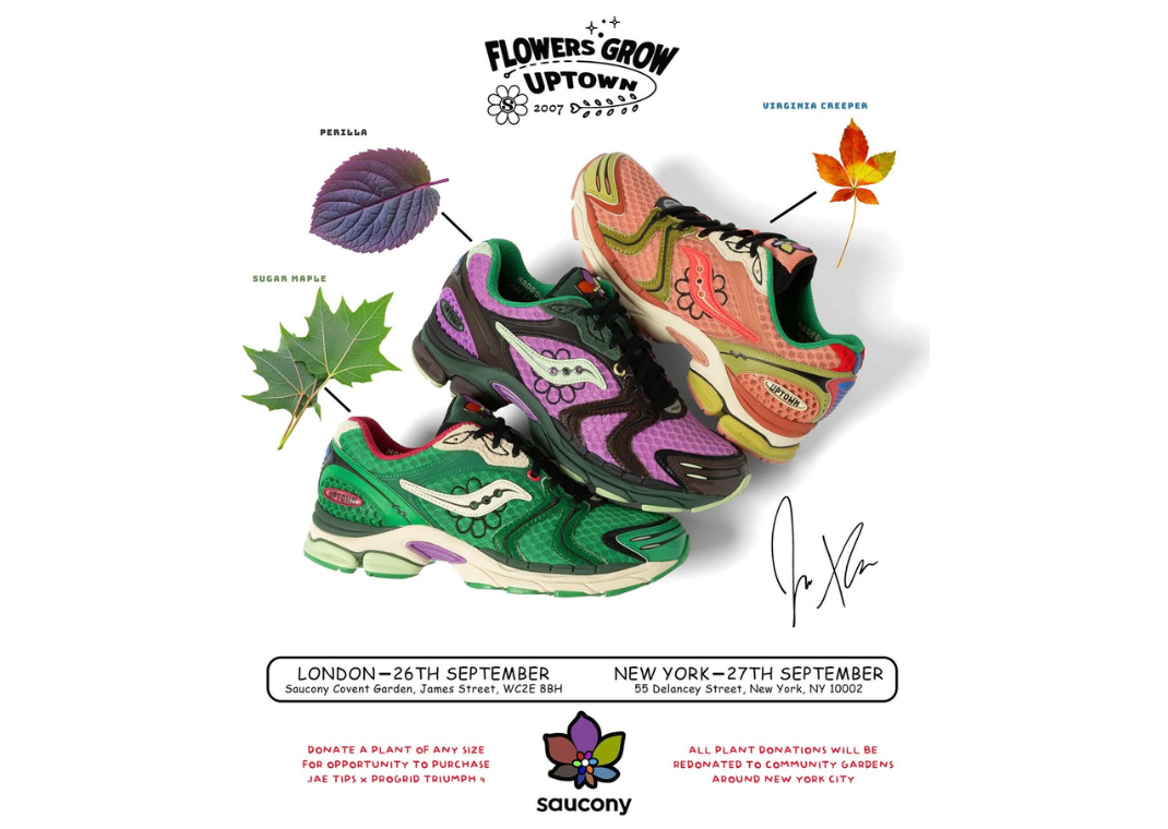 Jae Tips' Saucony ProGrid Triumph 4 Flowers Grow Uptown Collection
