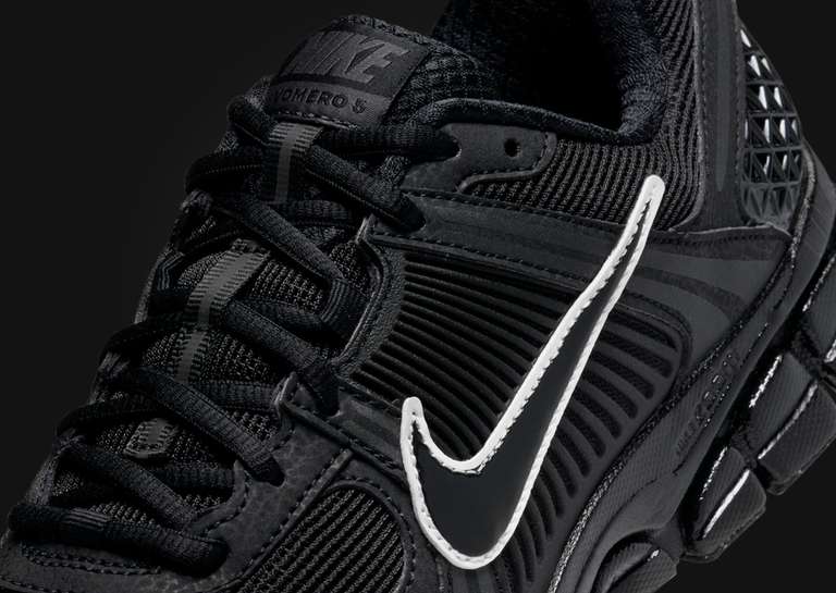 Nike Zoom Vomero 5 Black White Tongue