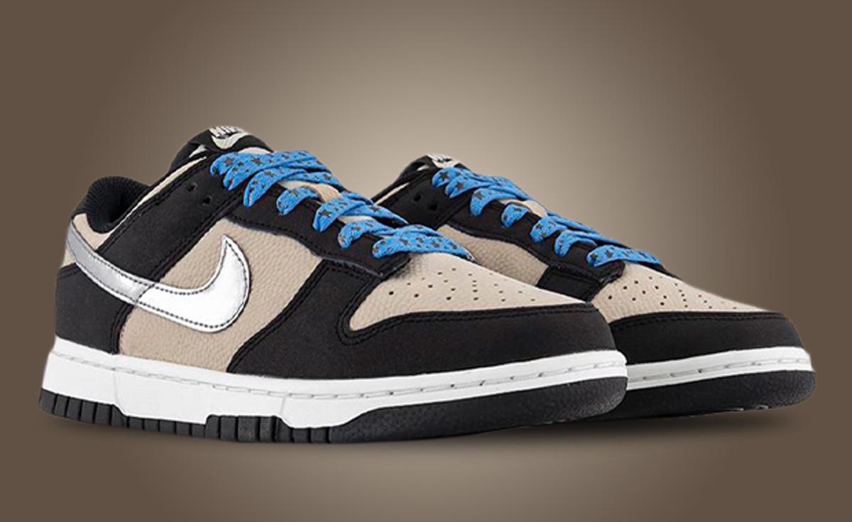 Beige And Metallic Silver Take Over This Nike Dunk Low