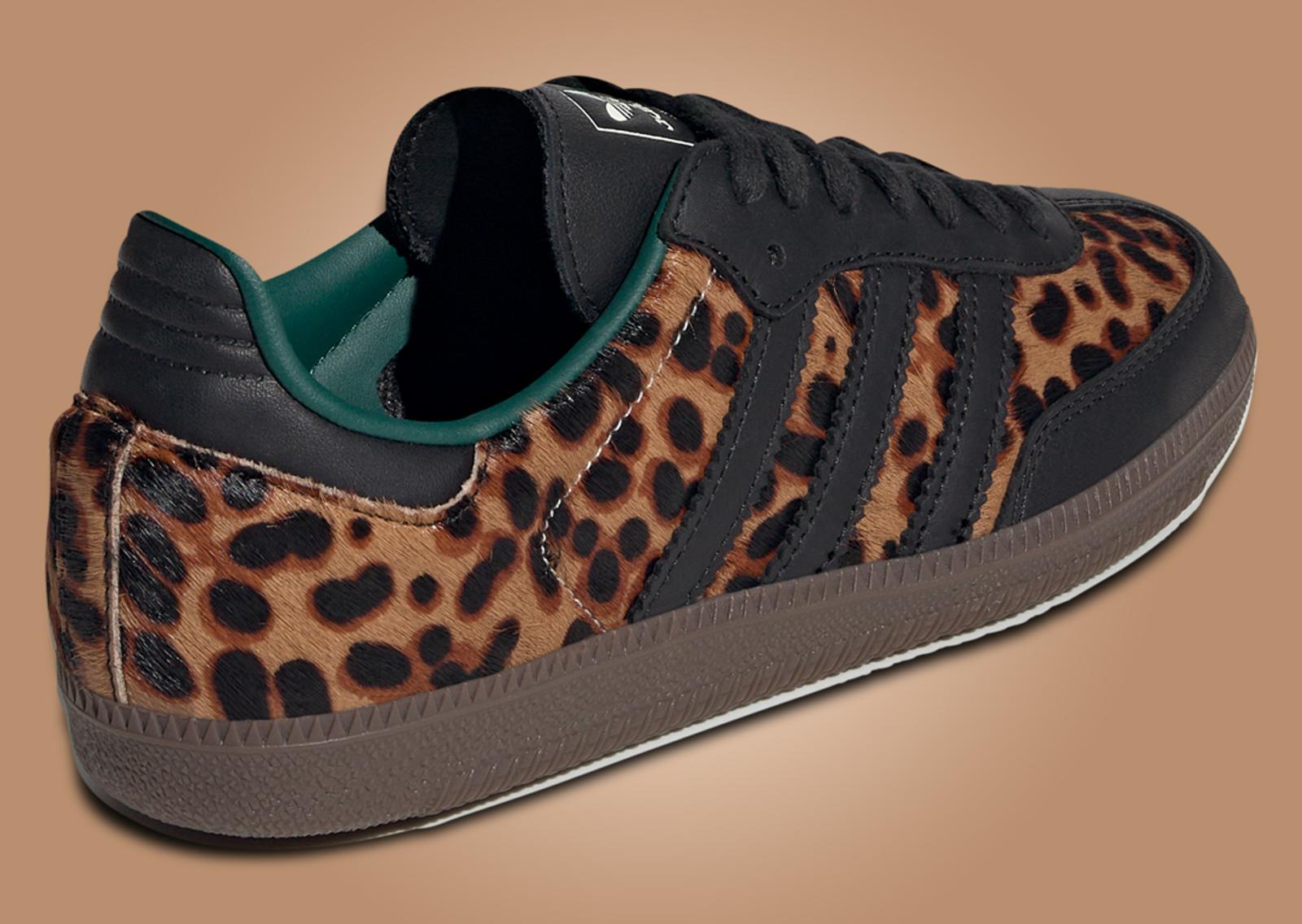 adidas Samba OG Leopard Collegiate Green (W) Heel Angle